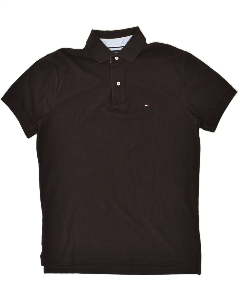 TOMMY HILFIGER Mens Polo Shirt Large Black Cotton Vintage Tommy Hilfiger and Second-Hand Tommy Hilfiger from Messina Hembry 