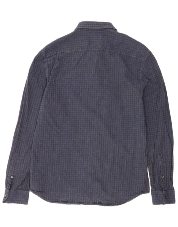 Jack Wills Mens Slim Fit Shirt Medium Blue Gingham Cotton