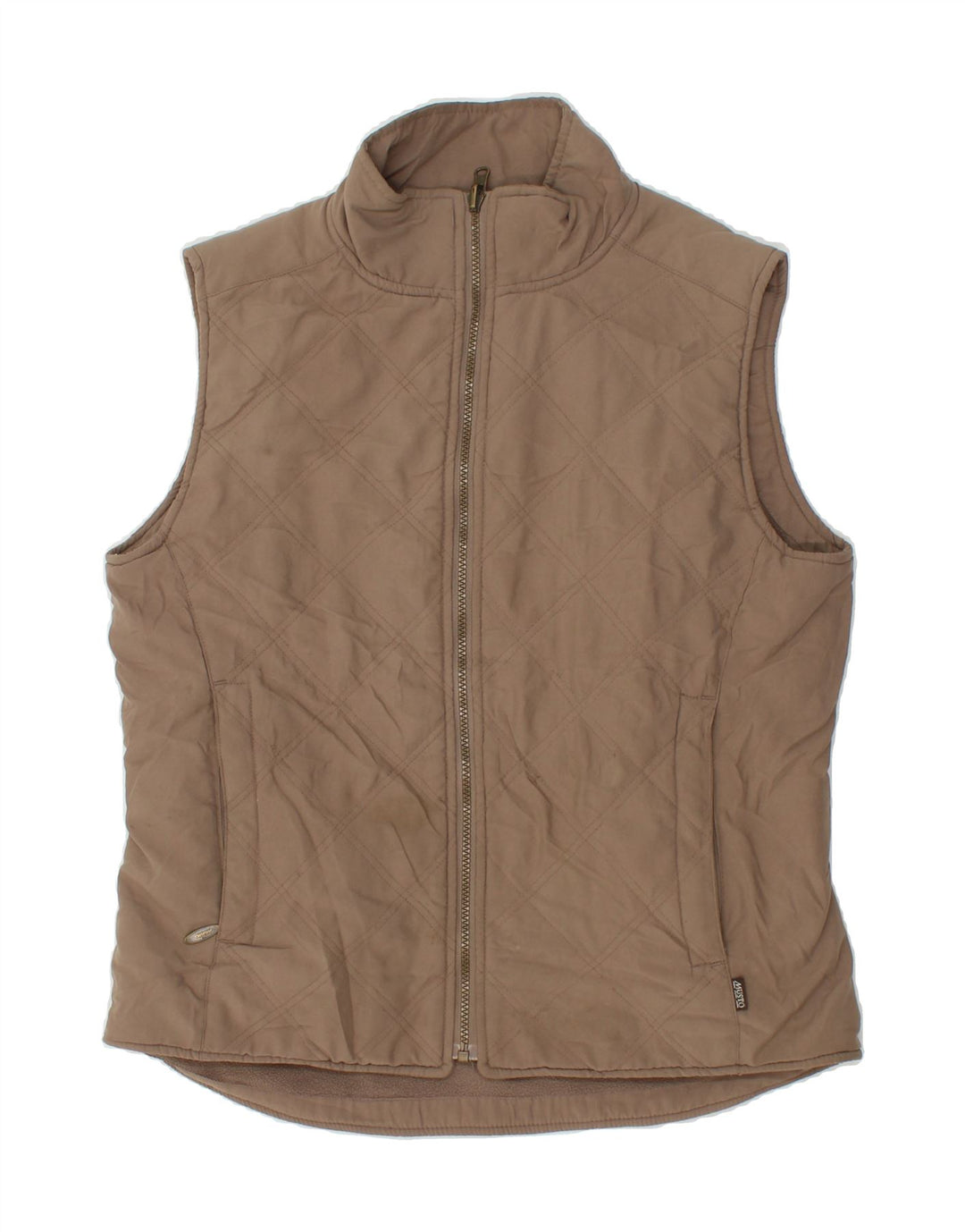 MUSTO Womens Quilted Gilet UK 14 Medium Brown Polyester Vintage Musto and Second-Hand Musto from Messina Hembry 