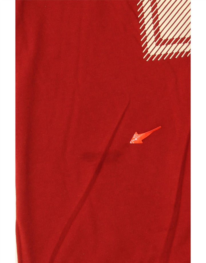 PUMA Mens Graphic T-Shirt Top Medium Red Cotton