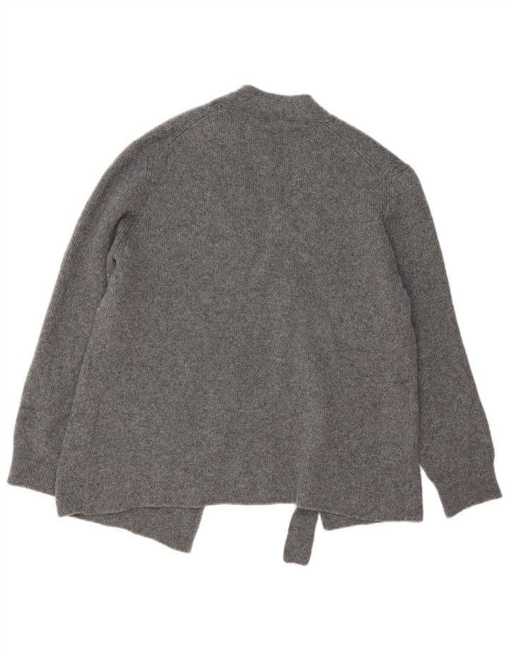 ZARA Womens Oversized Cardigan Sweater UK 10 Small Grey Cashmere