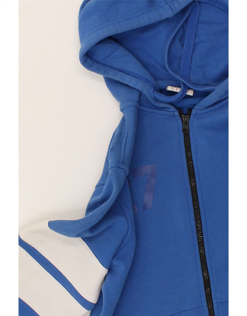 LACOSTE Mens Graphic Zip Hoodie Sweater Size 3 Small Blue Cotton | Vintage Lacoste | Thrift | Second-Hand Lacoste | Used Clothing | Messina Hembry 