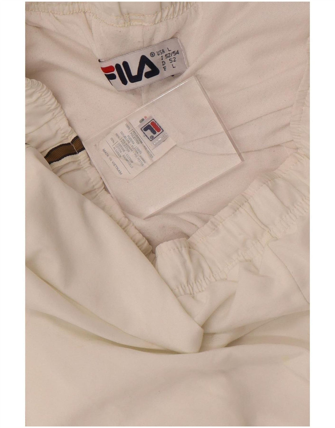 Fila Mens Graphic Tracksuit Trousers Large White Striped Polyester