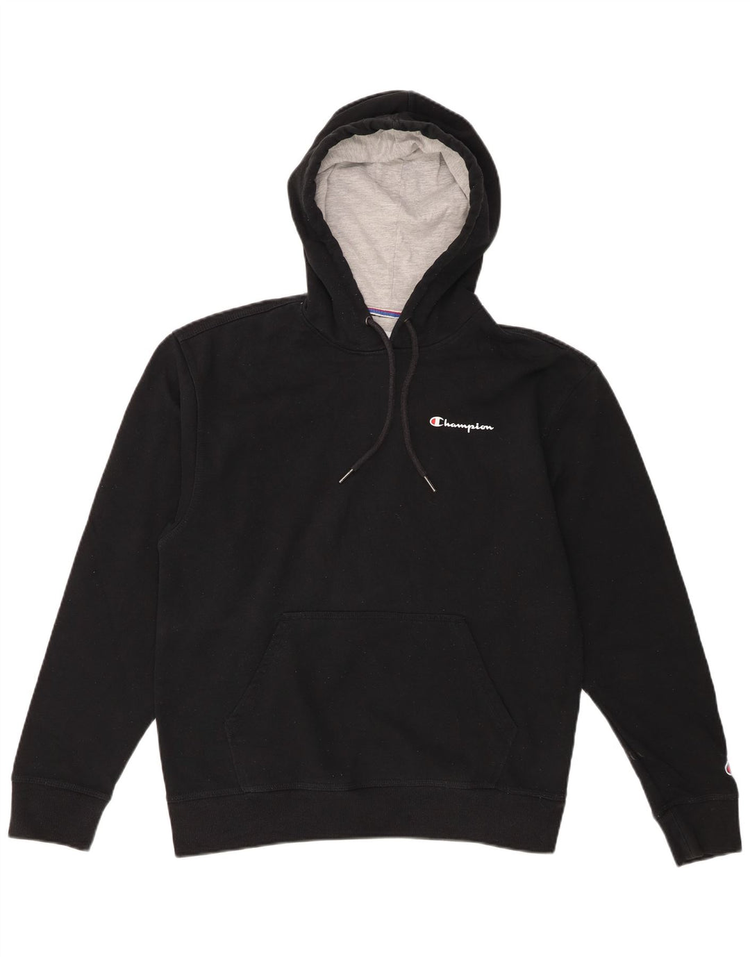 Champion Mens Hoodie Jumper Medium Black Cotton