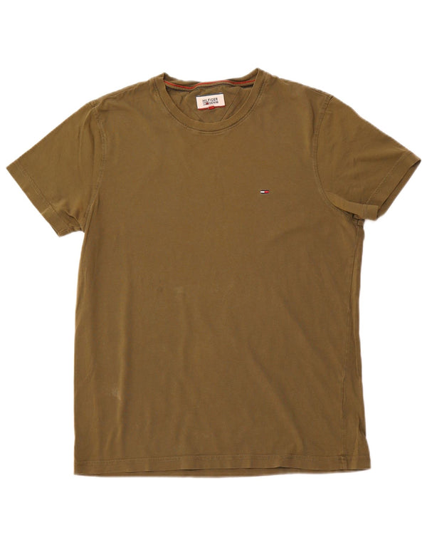 TOMMY HILFIGER Mens T-Shirt Top Large Khaki