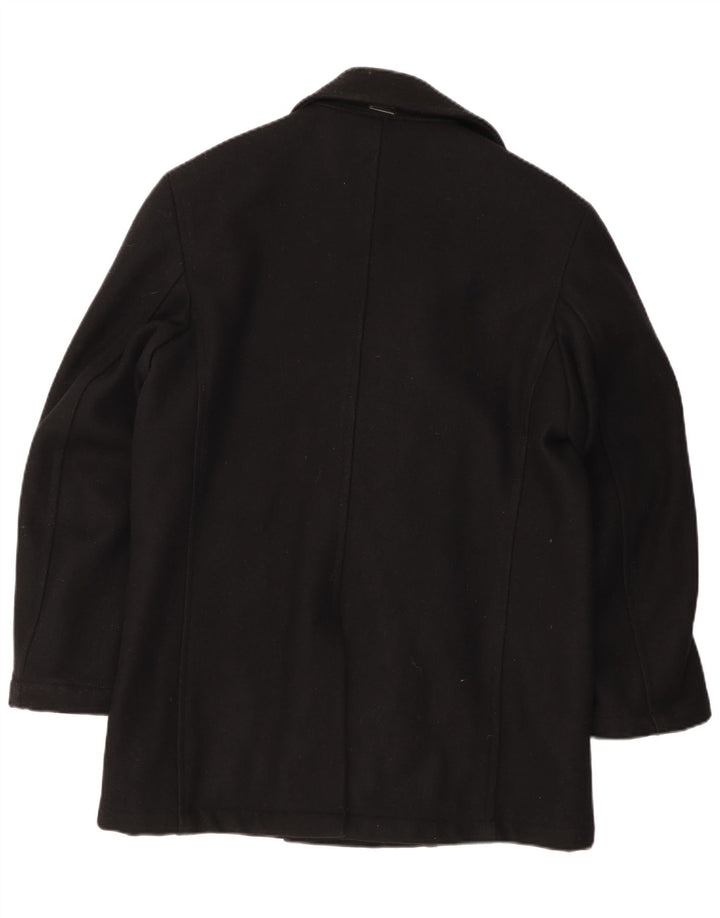Gas Mens Double Breasted Coat UK 40 Large Black