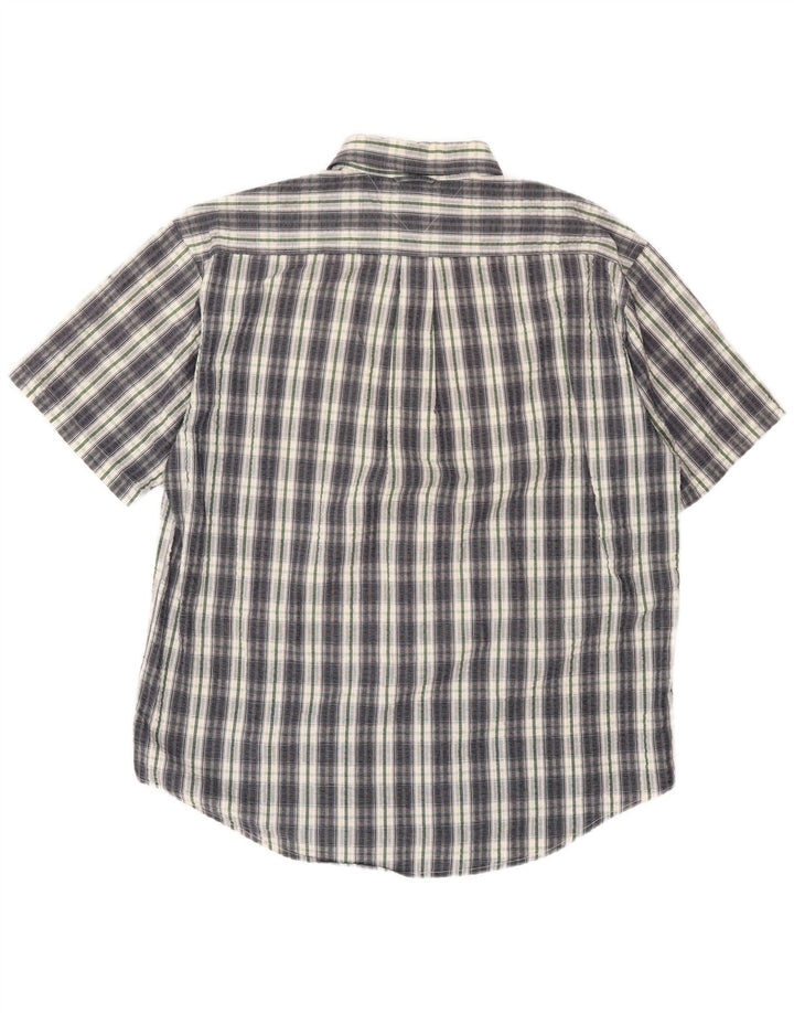 Tommy Hilfiger Mens Short Sleeve Shirt XL Grey Check