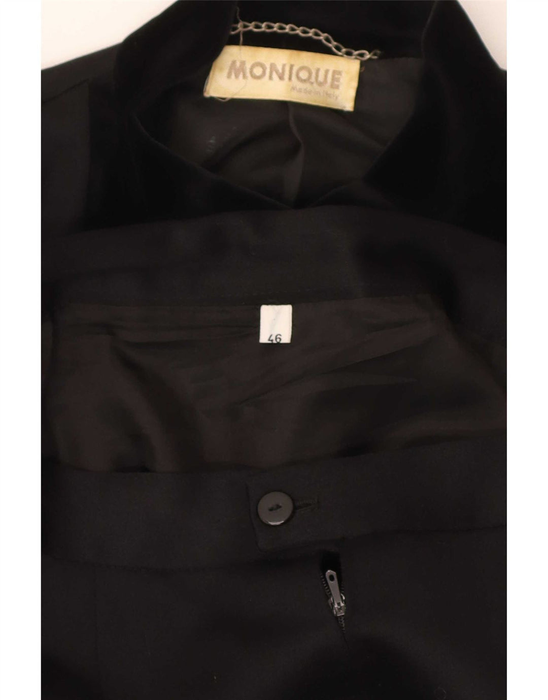 Monique Womens 4 Button 2 Piece Skirt Set IT 46 Large W30 Black Colourblock