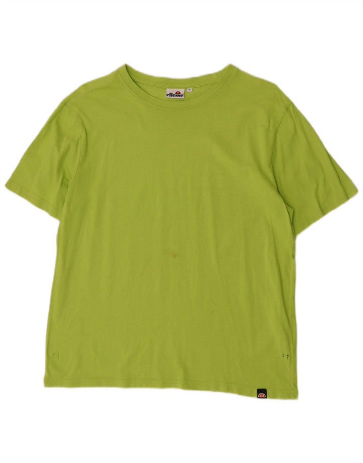 Ellesse Mens T-Shirt Top Small Green Cotton