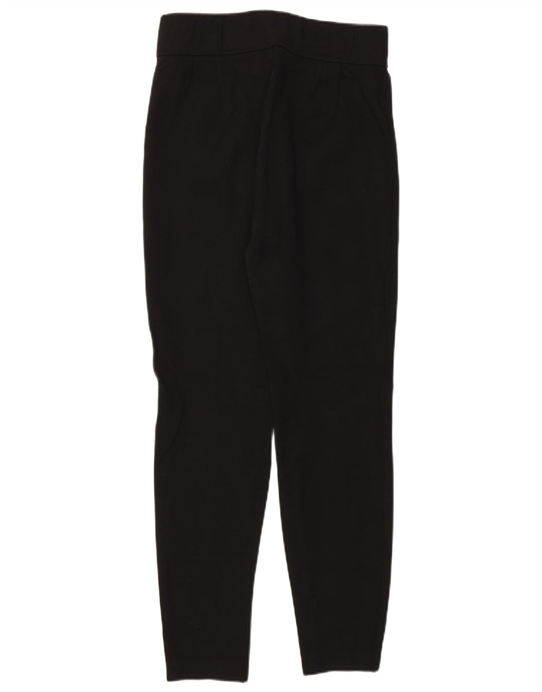 Zara Womens Skinny High Waist Cropped Trousers Medium W28 L27 Black Viscose