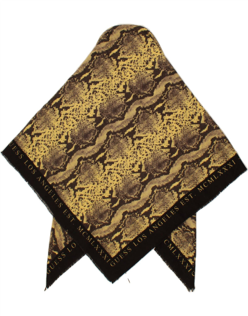 GUESS Womens Graphic Shawl One Size Yellow Animal Print Vintage Guess and Second-Hand Guess from Messina Hembry 