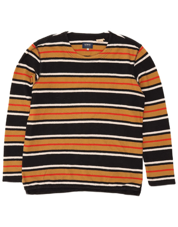 Levi's Mens Top Long Sleeve Medium Multicoloured Striped Cotton