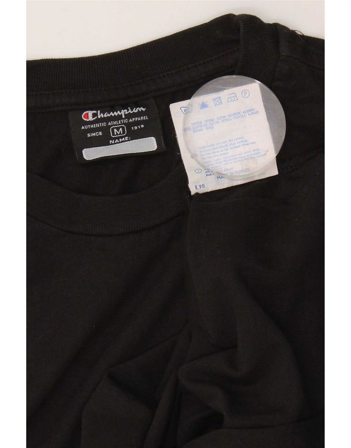 Champion Womens Vest Top UK 12 Medium Black Cotton