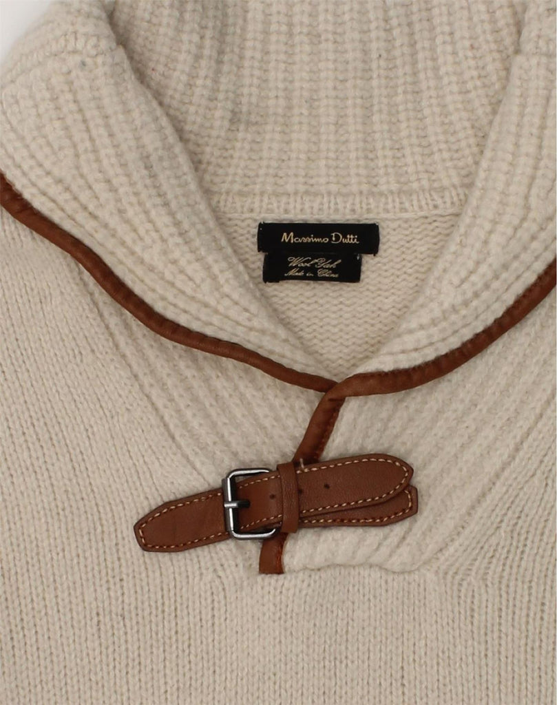 MASSIMO DUTTI Boys Shawl Neck Jumper Sweater 13-14 Years Off White | Vintage Massimo Dutti | Thrift | Second-Hand Massimo Dutti | Used Clothing | Messina Hembry 