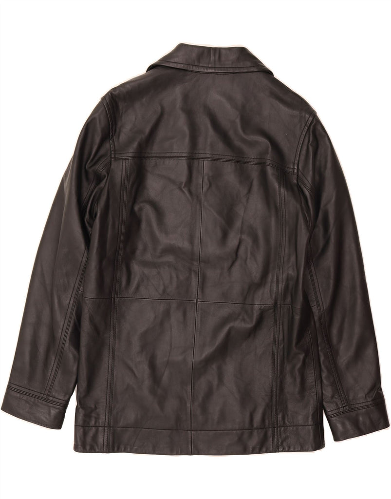 MARKS & SPENCER Mens Autograph Leather Jacket UK 38 Medium Black Leather Vintage Marks & Spencer and Second-Hand Marks & Spencer from Messina Hembry 