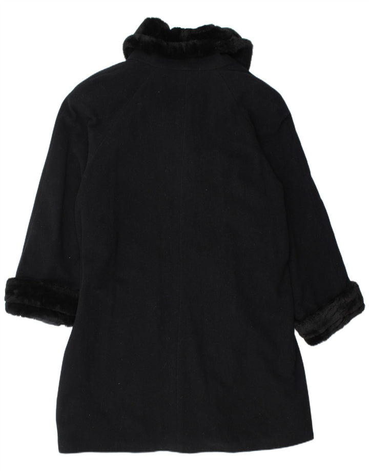 Barisal Womens Oversized Overcoat UK 16 Large Black Wool
