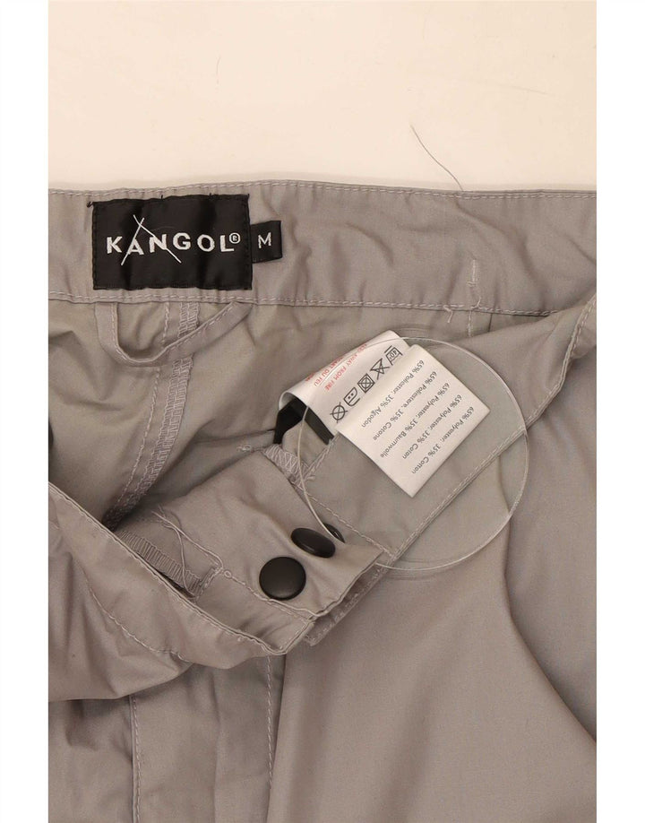 Kangol Mens Straight Cargo Trousers Medium W32 L30 Grey Polyester