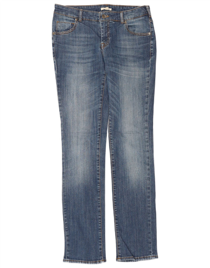 White Stuff Womens Long Slim Jeans UK 12 Medium W30 L32 Blue Cotton