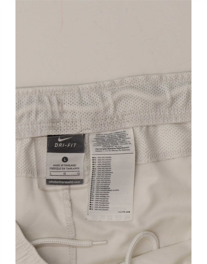 Nike Mens Dri Fit Sport Shorts Large White Colourblock Polyester