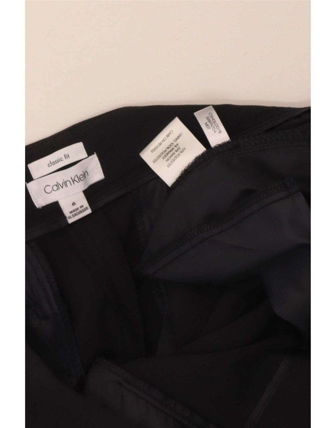 Calvin Klein Womens Straight Suit Trousers US 6 Medium W32 L32 Black