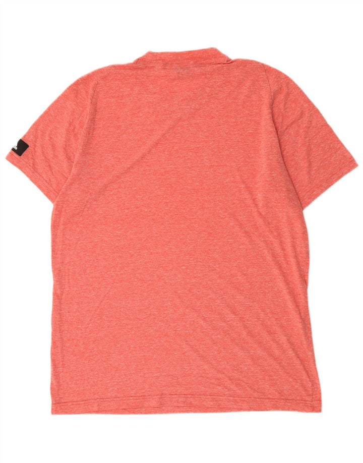 Adidas Mens T-Shirt Top Large Pink Flecked Polyester