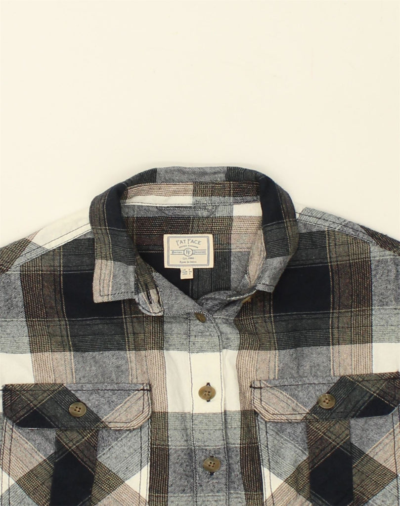 FAT FACE Mens Flannel Shirt UK 8 Small Multicoloured Plaid Cotton | Vintage Fat Face | Thrift | Second-Hand Fat Face | Used Clothing | Messina Hembry 