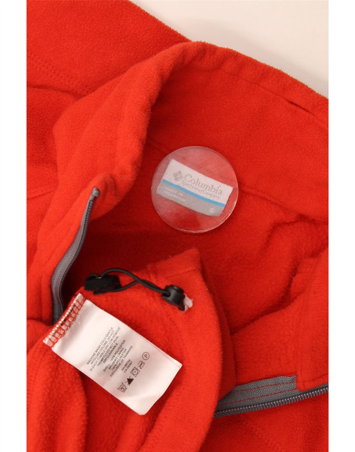 Columbia Mens Fleece Jacket UK 36 Small Red Polyester