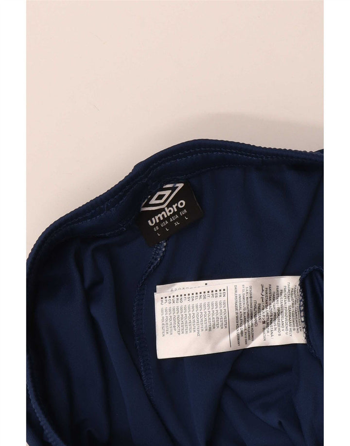 Umbro Mens Sport Shorts Large Blue Polyester