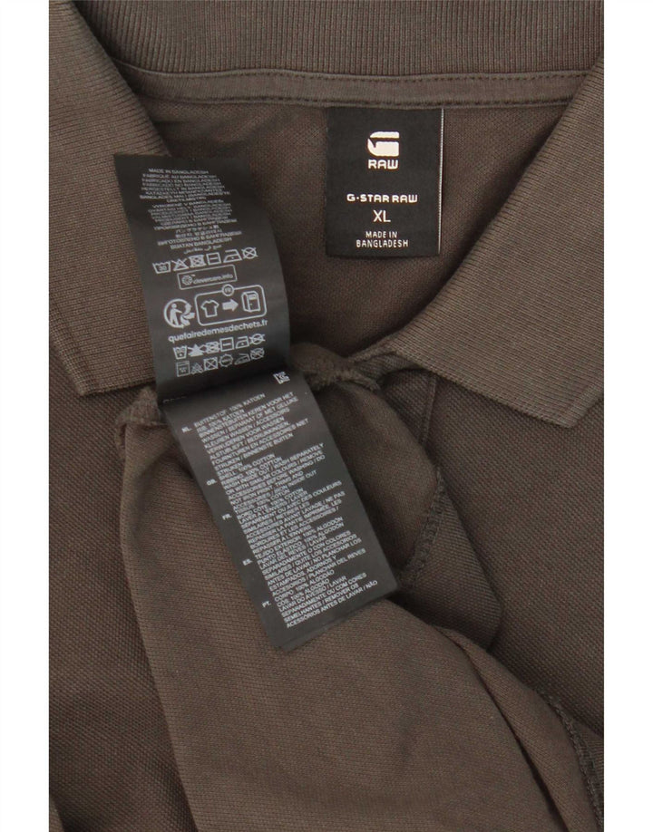 G-Star Mens Raw Polo Shirt XL Khaki Cotton