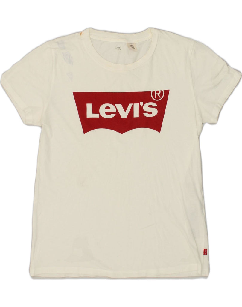 LEVI'S Mens Graphic T-Shirt Top Small White Cotton | Vintage Levi's | Thrift | Second-Hand Levi's | Used Clothing | Messina Hembry 