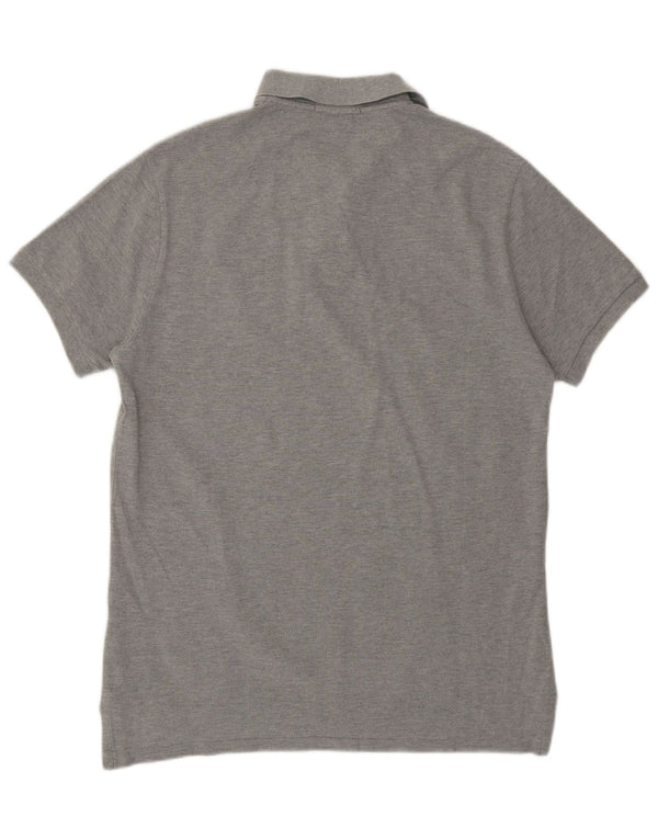 Polo Ralph Lauren Mens Slim Fit Polo Shirt Medium Grey Flecked Cotton