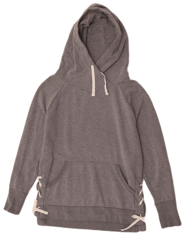 Gap Womens Oversized Hoodie Jumper UK 6 XS Grey Flecked Cotton