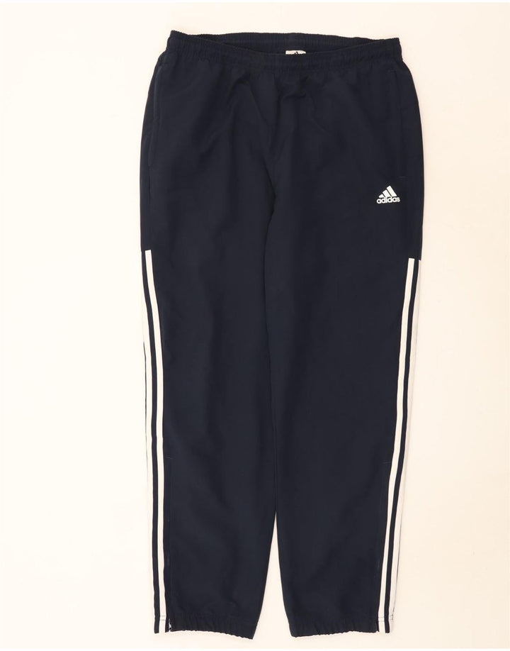Adidas Mens Tracksuit Trousers Large Navy Blue Polyester