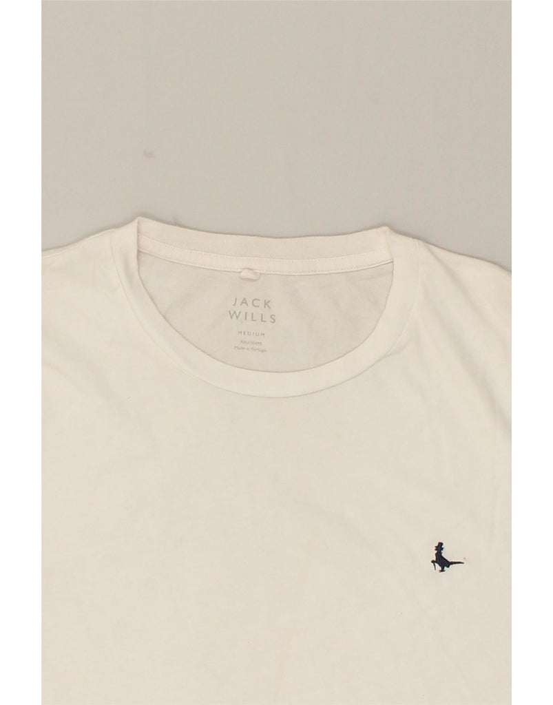 JACK WILLS Mens T-Shirt Top Medium Off White Cotton | Vintage Jack Wills | Thrift | Second-Hand Jack Wills | Used Clothing | Messina Hembry 