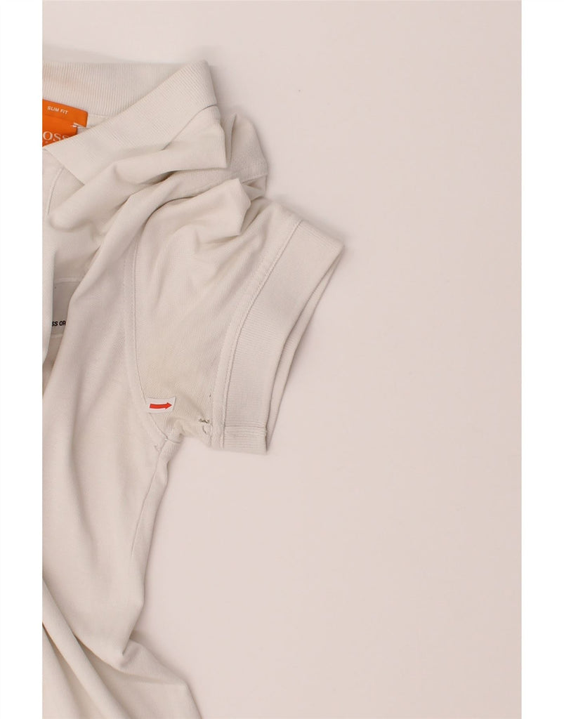 HUGO BOSS Mens Polo Shirt Small White Cotton Vintage Hugo Boss and Second-Hand Hugo Boss from Messina Hembry 