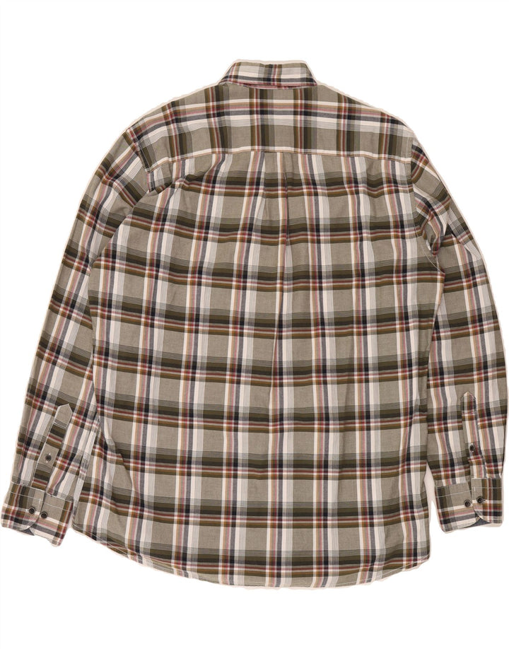 ROVER&LAKES Mens Shirt Size 16 1/2 Large Green Check Cotton Vintage Rover&Lakes and Second-Hand Rover&Lakes from Messina Hembry 