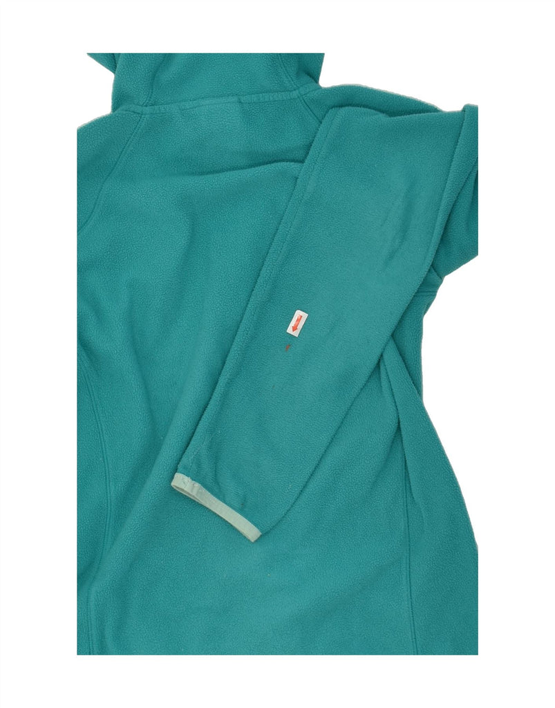 THE NORTH FACE Womens Hooded Fleece Jacket UK 6 XS Turquoise Polyester | Vintage The North Face | Thrift | Second-Hand The North Face | Used Clothing | Messina Hembry 