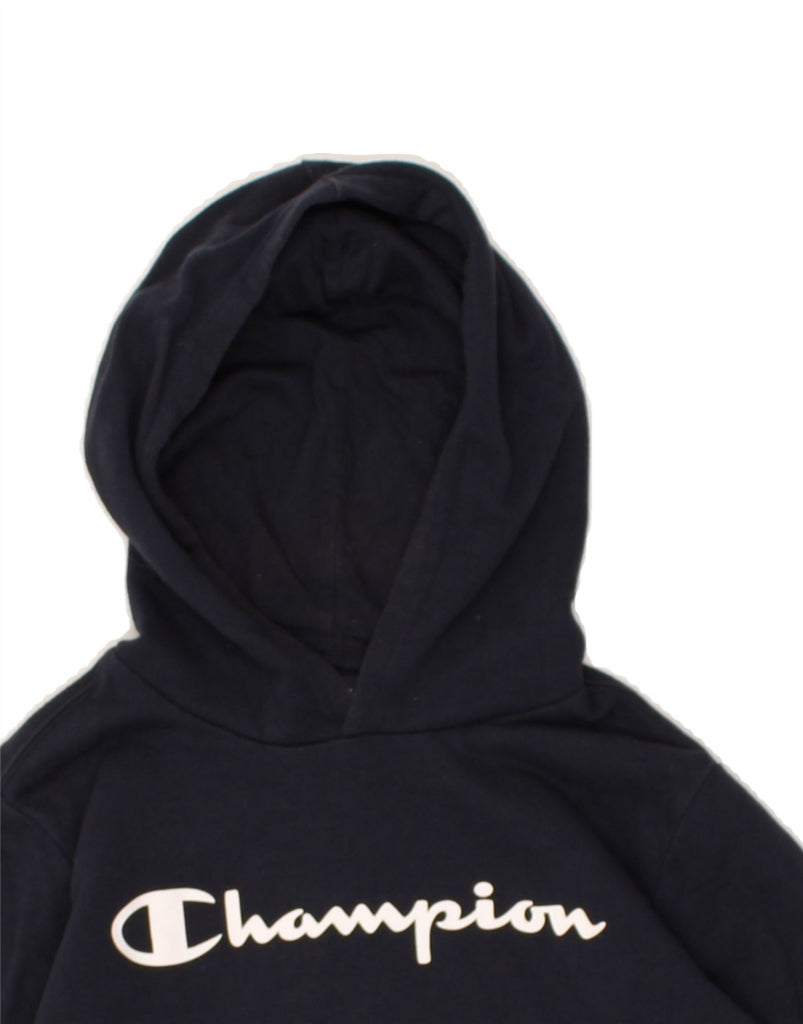 CHAMPION Boys Graphic Hoodie Jumper 11-12 Years Large  Navy Blue | Vintage Champion | Thrift | Second-Hand Champion | Used Clothing | Messina Hembry 