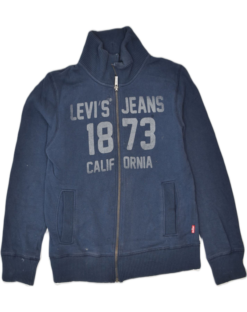 LEVI'S Boys Graphic Tracksuit Top Jacket 11-12 Years Navy Blue Cotton | Vintage | Thrift | Second-Hand | Used Clothing | Messina Hembry 