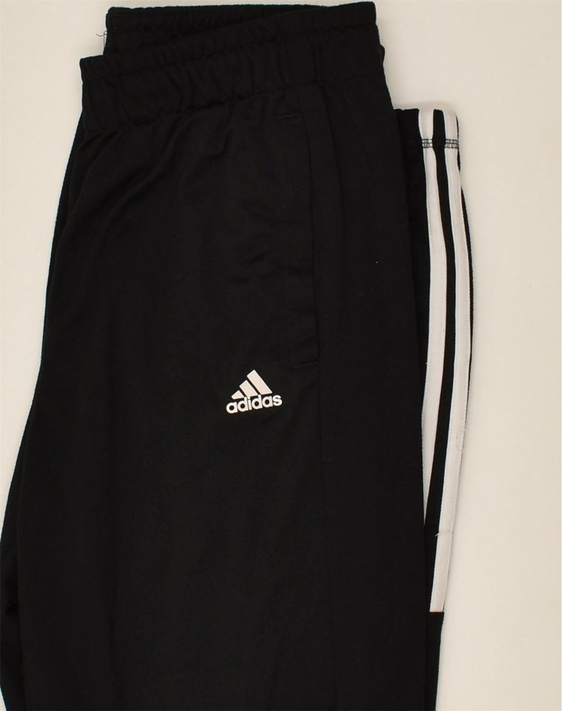 ADIDAS Boys Tracksuit Trousers 13-14 Years Black Polyester | Vintage Adidas | Thrift | Second-Hand Adidas | Used Clothing | Messina Hembry 