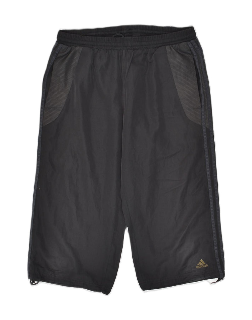 ADIDAS Mens Bermuda Sport Shorts Medium Black Polyester | Vintage Adidas | Thrift | Second-Hand Adidas | Used Clothing | Messina Hembry 