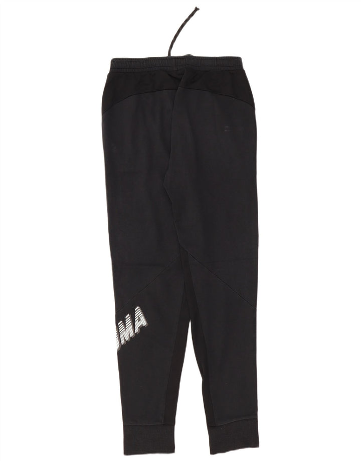 Puma Mens Graphic Tracksuit Trousers Joggers Small  Black
