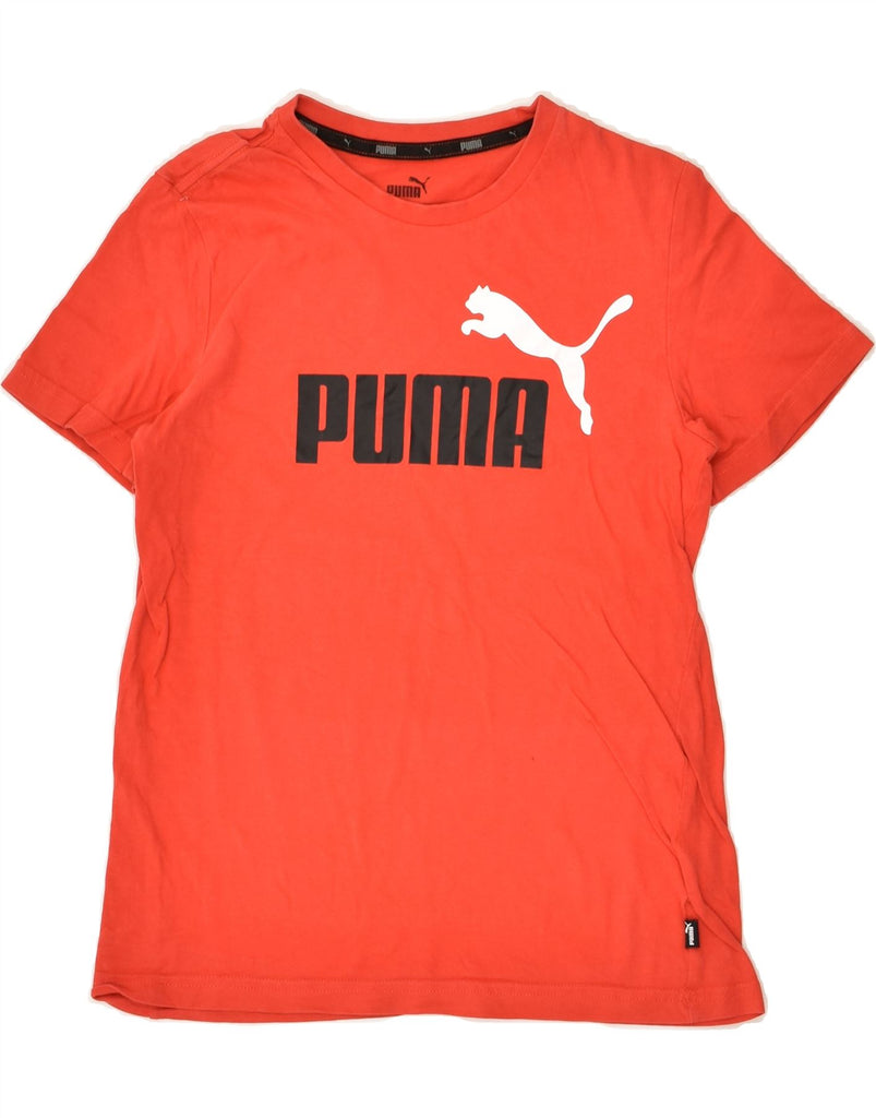 PUMA Boys Graphic T-Shirt Top 11-12 Years Red Cotton | Vintage Puma | Thrift | Second-Hand Puma | Used Clothing | Messina Hembry 