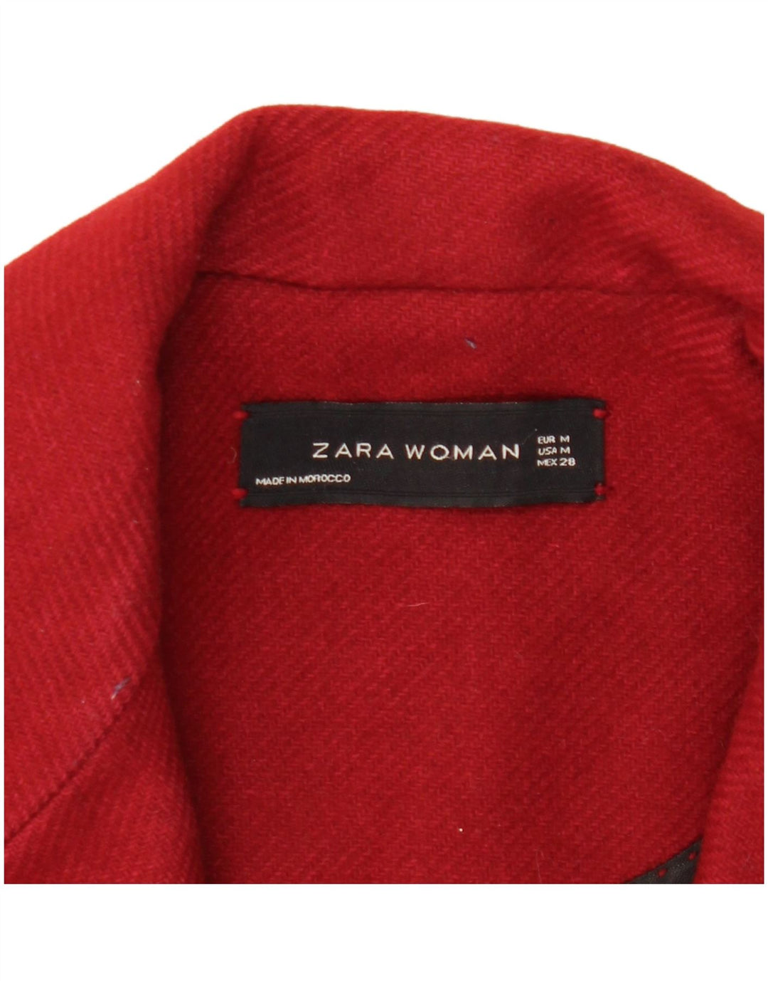 Zara Womens Overcoat UK 12 Medium Red