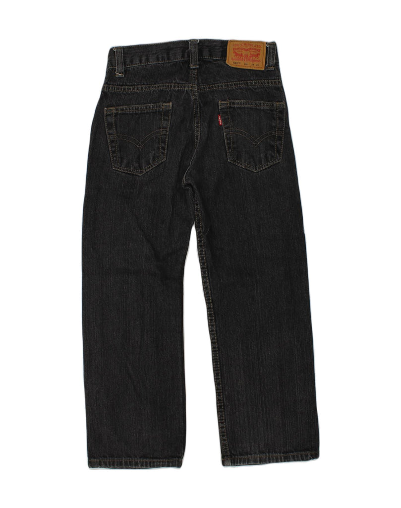 LEVI'S Boys 505 Straight Jeans 7-8 Years W24 L22 Black Cotton | Vintage Levi's | Thrift | Second-Hand Levi's | Used Clothing | Messina Hembry 