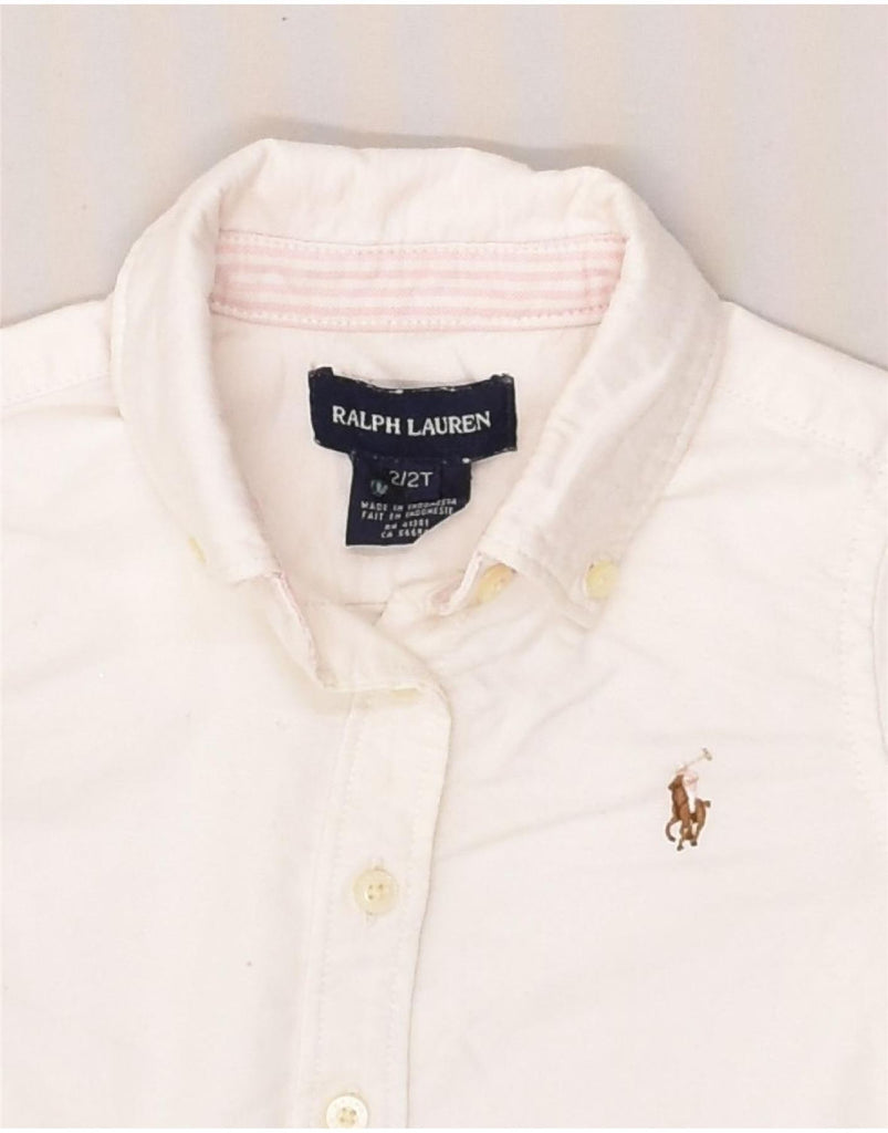 POLO RALPH LAUREN Baby Girls Shirt 18-24 Months White Cotton | Vintage Polo Ralph Lauren | Thrift | Second-Hand Polo Ralph Lauren | Used Clothing | Messina Hembry 