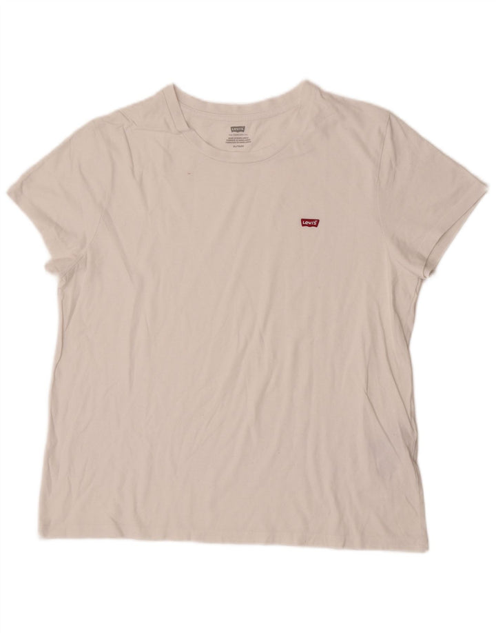 Levi's Womens T-Shirt Top UK 18 XL White Cotton