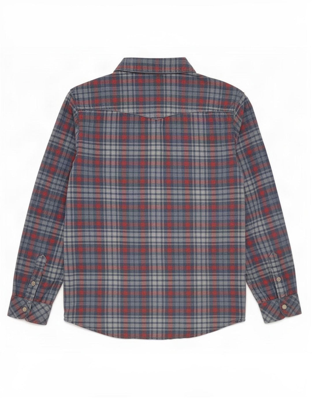 Lee Boys Regular Fit Shirt 7-8 Years Blue Check Cotton