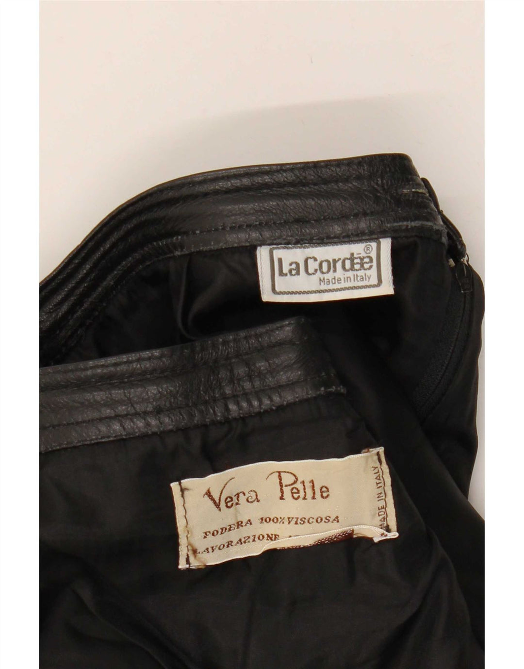 La Cordee Womens Leather Skirt Medium W30 Black