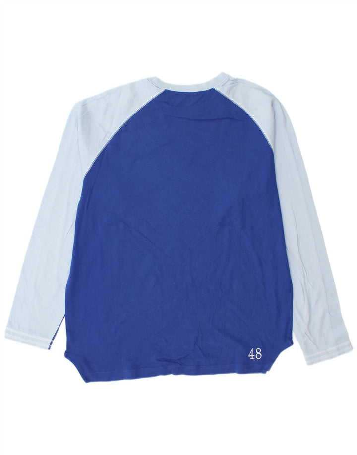 Puma Mens Top Long Sleeve Large Blue Colourblock